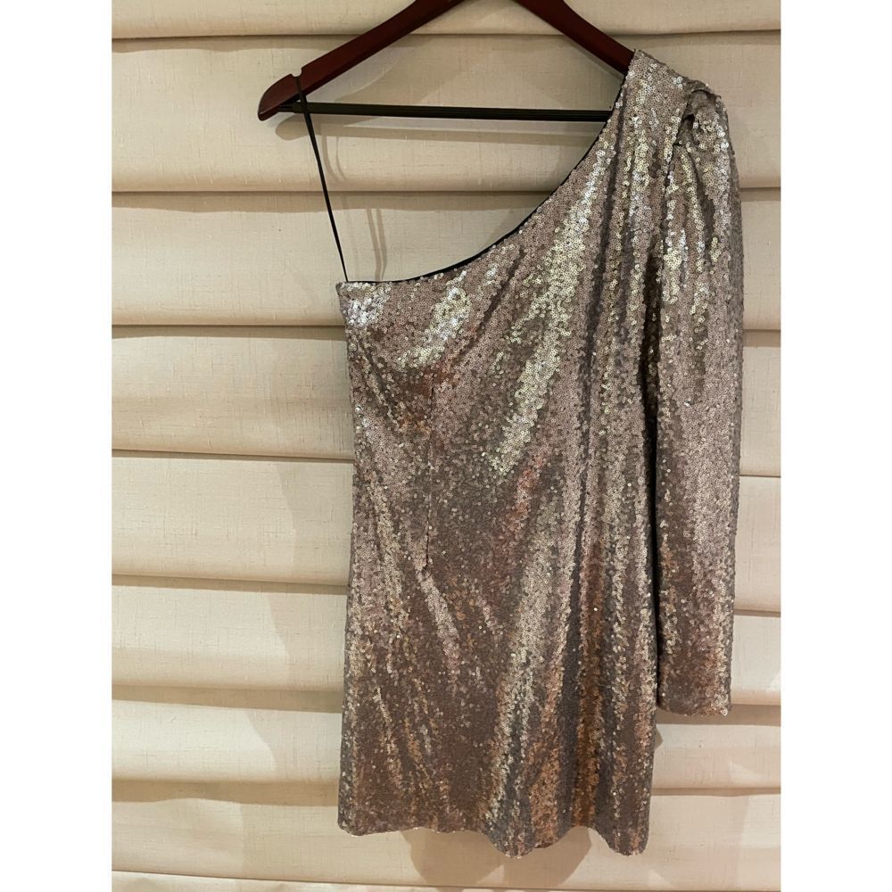 Highline Collective S/P Silver Sequin One Shoulder Dress - Picture 4 of 5